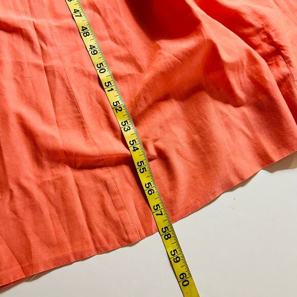 J. Crew Coral Tie Front Sleeveless Maxi Dress Size XS - Picture 7 of 8